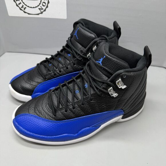 Nike Women Air Jordan 12 Retro Black/Hyper Royal AO6068-004 Size 8.5 Men Size 7 - Picture 13 of 13